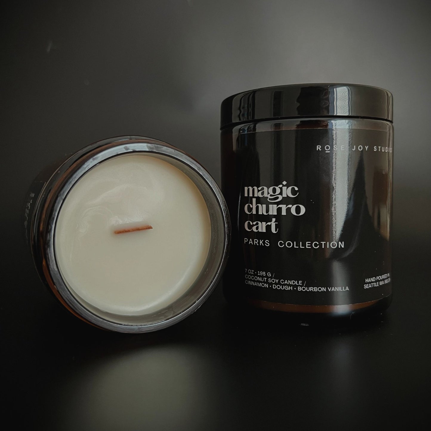 Magic Churro Cart Candle 7 oz with Wood Wick