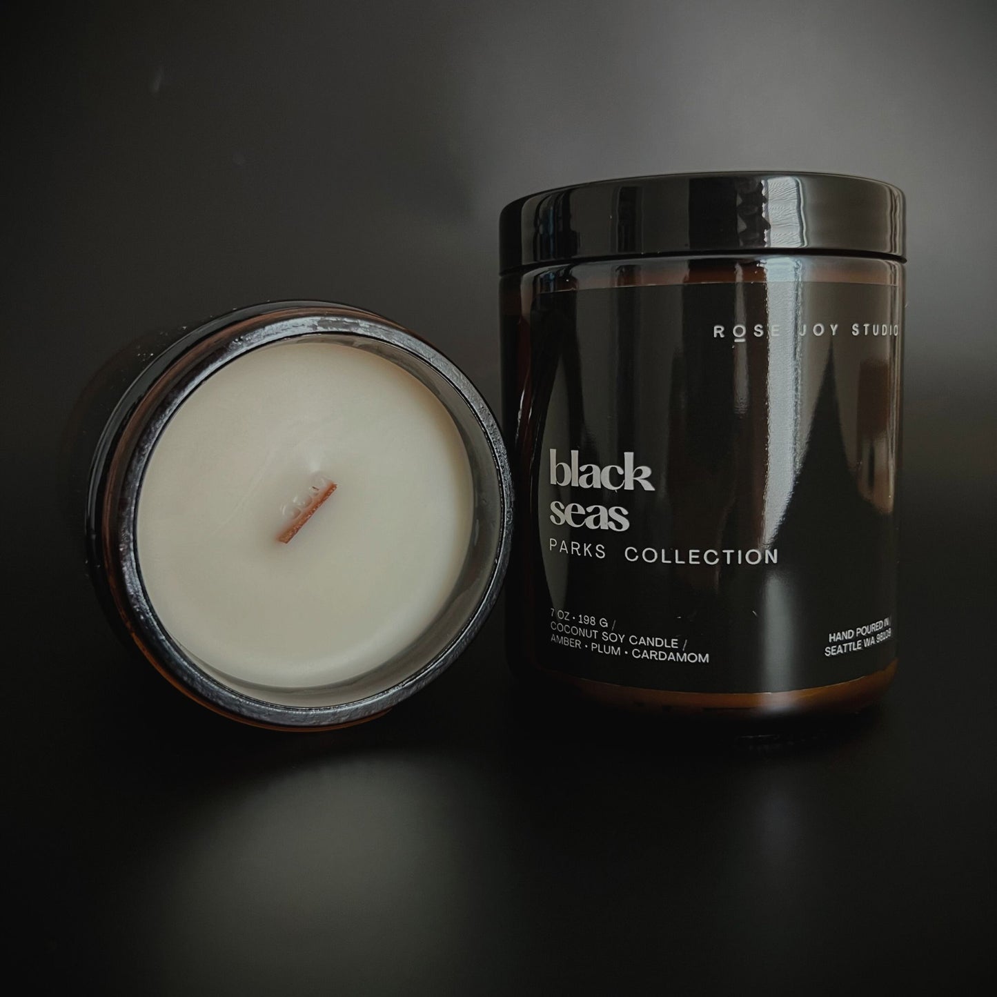 7 oz Inspired by Disney Candle Sweet Black Seas Non-Toxic Coconut Soy Candle from the Parks Candle Collection