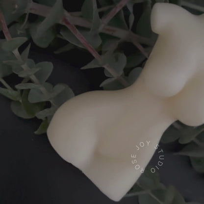 Female body candles made from 100% natural soy wax